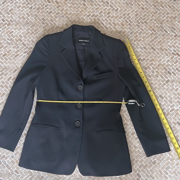 VTG GIORGIO ARMANI Ladies Pant Suit, Sz 8, black - Picture 16 of 17